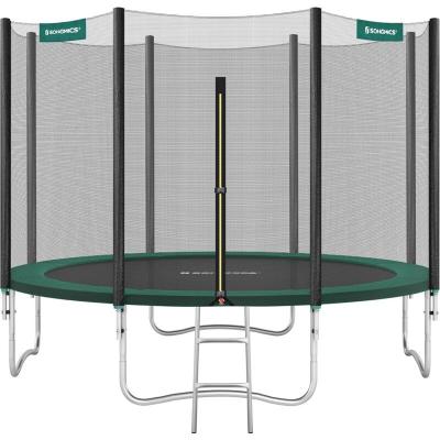 SONGMICS Trampoline  Ext&eacute;rieur 366 cm - Jardin Noir et Vert STR12GNV1