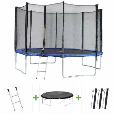 HABITAT ET JARDIN Trampoline ""Joycy"" - &Oslash; 4,27 m - Avec Filet + &eacute;chelle + couverture + kit d'ancrage