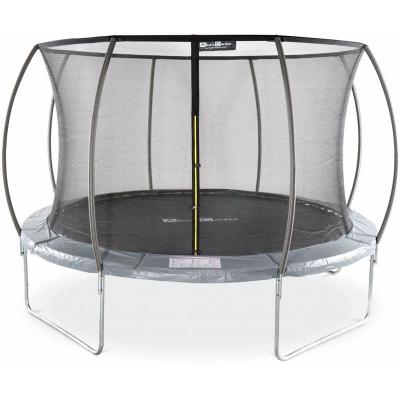 SWEEEK Trampoline Rond &Oslash; 370 Cm Gris Avec Filet De Protection Int&eacute;rieur - Saturne Inner - Nouveau Mod&egrave;le -
