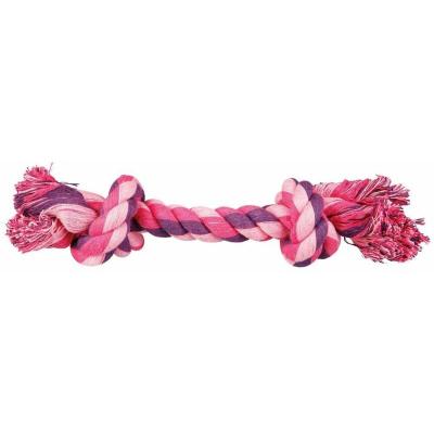 MON ANIMALERIE Trixie 32652 Denta Fun, corde &agrave; jouer pur coton, 28 cm, couleurs assorties, 1 pi&egrave;ce