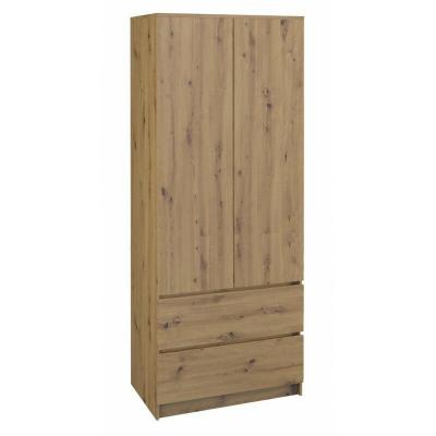 TURIN - Armoire style moderne chambre salon - Penderie Ch&ecirc;ne