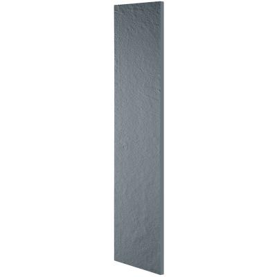 U TILE Radiateur &eacute;lectrique r&eacute;sine aspect ardoise coloris gris clair - 1200 Watts - 200 x 50 cm vertical