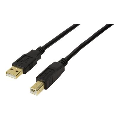 LOGILINK  UA0266 c&acirc;ble USB 20 m USB 2.0 USB A USB B Noir