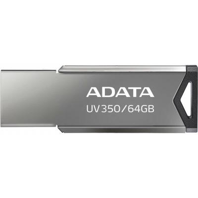 ADATA  AUV350-64G-RBK UV350 Cl&eacute; USB 3.2 Gen 1 Argent&eacute; 64 Go 