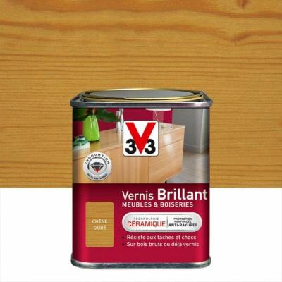  Vernis meuble et objet V33, ch&ecirc;ne dor&eacute; brillant, 0.25l
