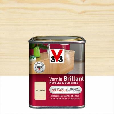 V33 Vernis Meubles et Boiseries Brillant Incolore Pot 0.25l