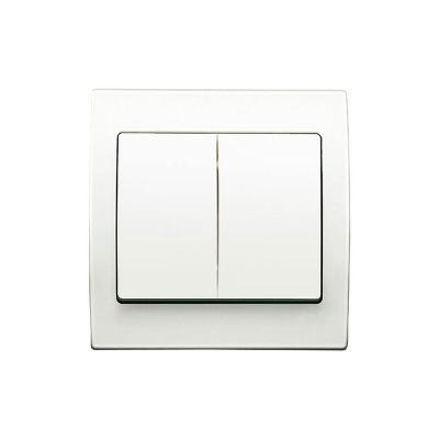 SIEMENS  - Va et Vient + Poussoir Blanc Delta Iris + Plaque basic Blanc