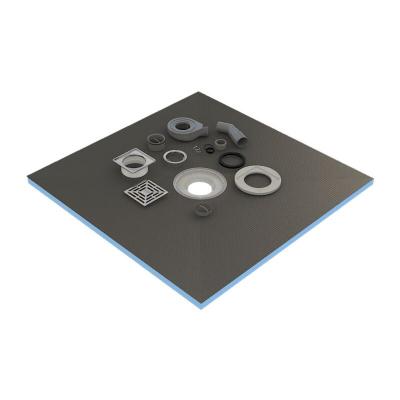VALSTORM Receveur de douche 120x90x4cm pr&ecirc;t &agrave; carreler avec siphon et grille en inox 