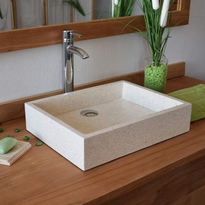 Vasque &agrave; poser en Terrazzo cr&egrave;me, Coreal
