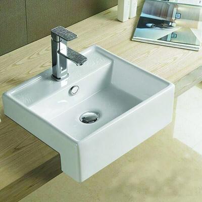 Vasque Semi Encastrable Carr&eacute;e c&eacute;ramique - 41x41 cm - Pure
