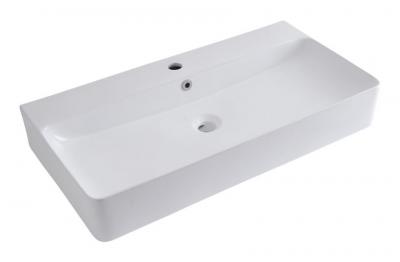 Vasque &agrave; poser rectangulaire - 80 x 41,5 cm - Exton 