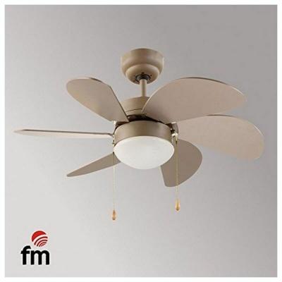 GRUPO FM Ventilateur de plafond avec groupe de lumi&egrave;re FM VT-90 50W 80 cm