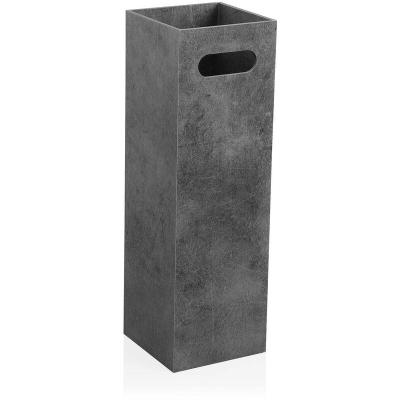 VERSA Porte parapluie en bois effet pierre