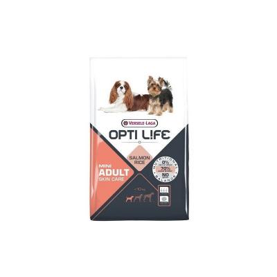 OPTI LIFE  Chien Mini Adulte Peau Sensible, Saumon & Riz 2 x 7,5 kg