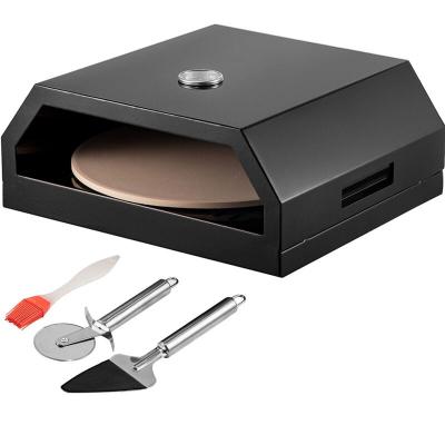 VEVOR Four a Pizza Exterieur Boite a Pizza Gaz Inox Barbecue Bois 42x37x19 cm - 