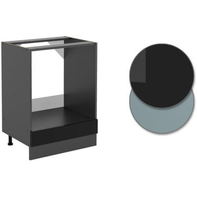 VICCO  - Meuble pour four R-Line, Noir Haute brillance, 60 cm sans plan de travail