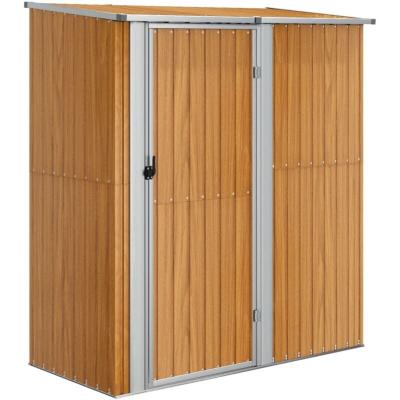 VIDAXL  - Abri de jardin 180,5x97x209,5 cm acier galvanis&eacute; aspect bois