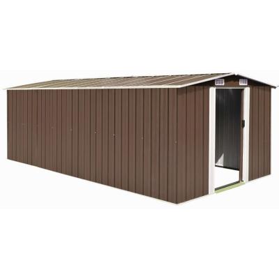 VIDAXL  - Abri de jardin 257x489x181 cm M&eacute;tal Marron Marron