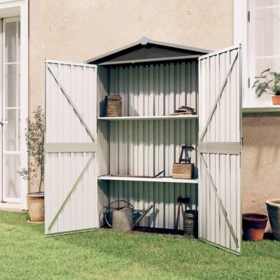 VIDAXL  abri de jardin anthracite 107,5x46x183 cm acier galvanis&eacute;