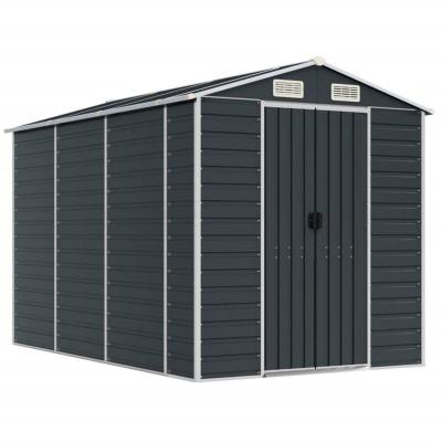 VIDAXL  Abri De Jardin Anthracite 191x300x198 Cm Acier Galvanis&eacute;