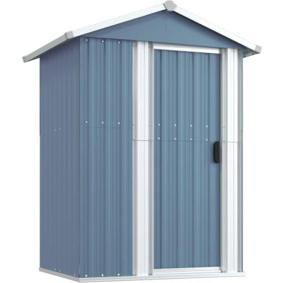 VIDAXL  abri de jardin gris 126x97,5x177 cm acier galvanis&eacute;