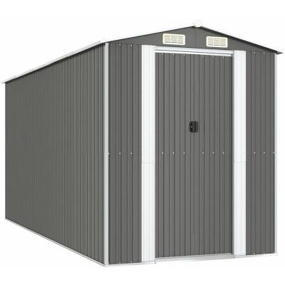 VIDAXL Abri de jardin Gris clair 192x440x223 cm Acier galvanis&eacute;  n/a