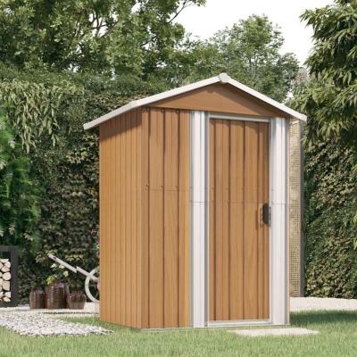 VIDAXL  abri de jardin marron 126x97,5x177 cm acier galvanis&eacute;