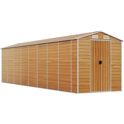 VIDAXL  Abri De Jardin Marron Clair 191x725x198 Cm Acier Galvanis&eacute;