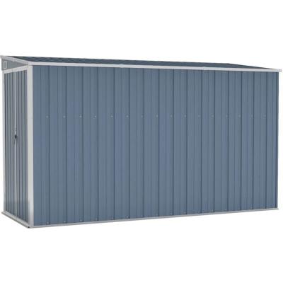 VIDAXL  - Abri de jardin mural Gris 118x288x178 cm Acier galvanis&eacute;