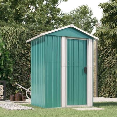 VIDAXL Abri de jardin Vert 126x97,5x177 cm Acier galvanis&eacute;