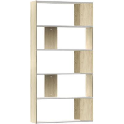 vidaXL Boekenkast/kamerscherm 80x24x159 cm wit en sonoma eikenkleurig800104 