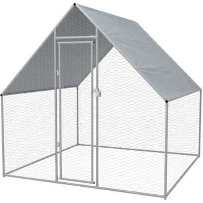 VIDAXL Cage Ext&eacute;rieure Pour Poulets Acier Galvanis&eacute; 2 X 2 X 2 M