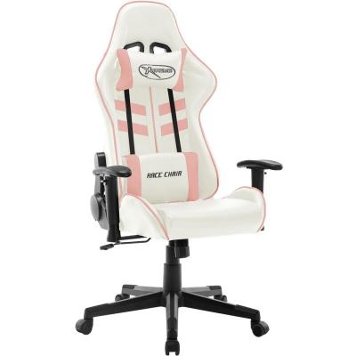 VIDAXL  chaise de jeu blanc et rose cuir artificiel