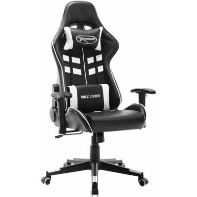 VIDAXL  chaise de jeu noir et blanc cuir artificiel