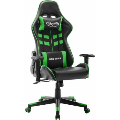 VIDAXL  chaise de jeu noir et vert cuir artificiel