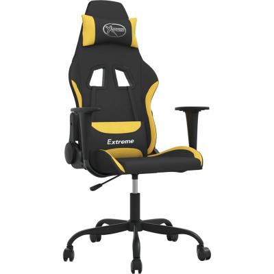 VIDAXL  chaise de jeu noir et jaune tissu