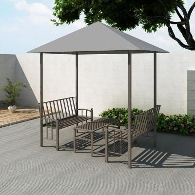 VIDAXL  Chapiteau De Jardin Avec Table Et Bancs 2,5x1,5x2,4m Anthracite