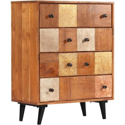 vidaXL Commode &agrave; tiroirs 60 x 30 x 75 cm Bois d'acacia massif 