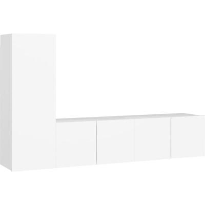 VIDAXL  - Ensemble de meuble tv 3 pcs Blanc Agglom&eacute;r&eacute; Blanc