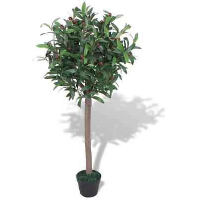 VIDAXL Laurier artificiel avec pot 120 cm Vert  Vert