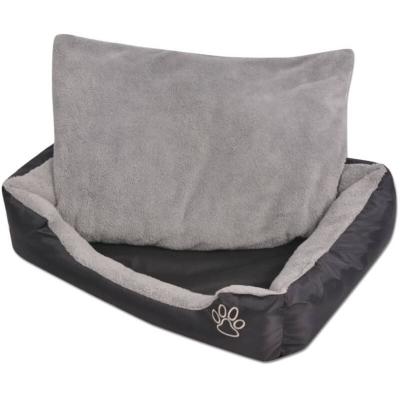 VIDAXL  - Lit pour chiens avec coussin rembourr&eacute; Taille xxl Noir Noir