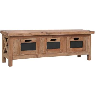 VIDAXL Meuble TV avec 3 tiroirs 120x30x40 cm Bois d'acajou massif