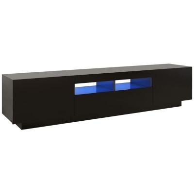 VIDAXL  - Meuble tv avec lumi&egrave;res led Noir 180x35x40 cm Noir