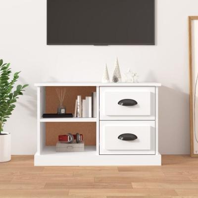 VIDAXL  meuble tv blanc 73x35,5x47,5 cm bois d'ing&eacute;nierie 