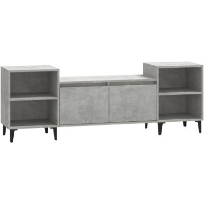 VIDAXL  meuble tv gris b&eacute;ton 160x35x55 cm bois d'ing&eacute;nierie