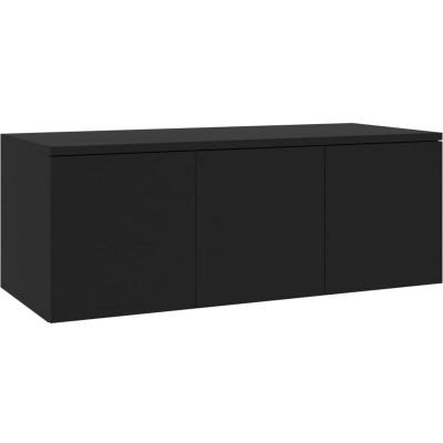 VIDAXL  meuble tv noir 80x34x30 cm agglom&eacute;r&eacute; 801860