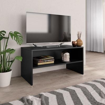 VIDAXL Meuble tv Noir 80 x 40 x 40 cm Agglom&eacute;r&eacute;  Noir