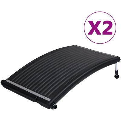 VIDAXL  Panneaux de chauffage solaire de piscine courb&eacute;s 2 pcs 110x65cm