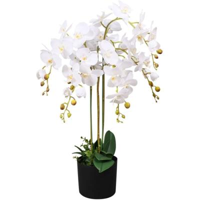 VIDAXL  - Plante artificielle avec pot Orchid&eacute;e 75 cm Blanc Blanc
