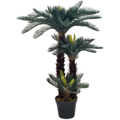 VIDAXL  plante artificielle avec pot palmier cycas vert 125 cm 280186